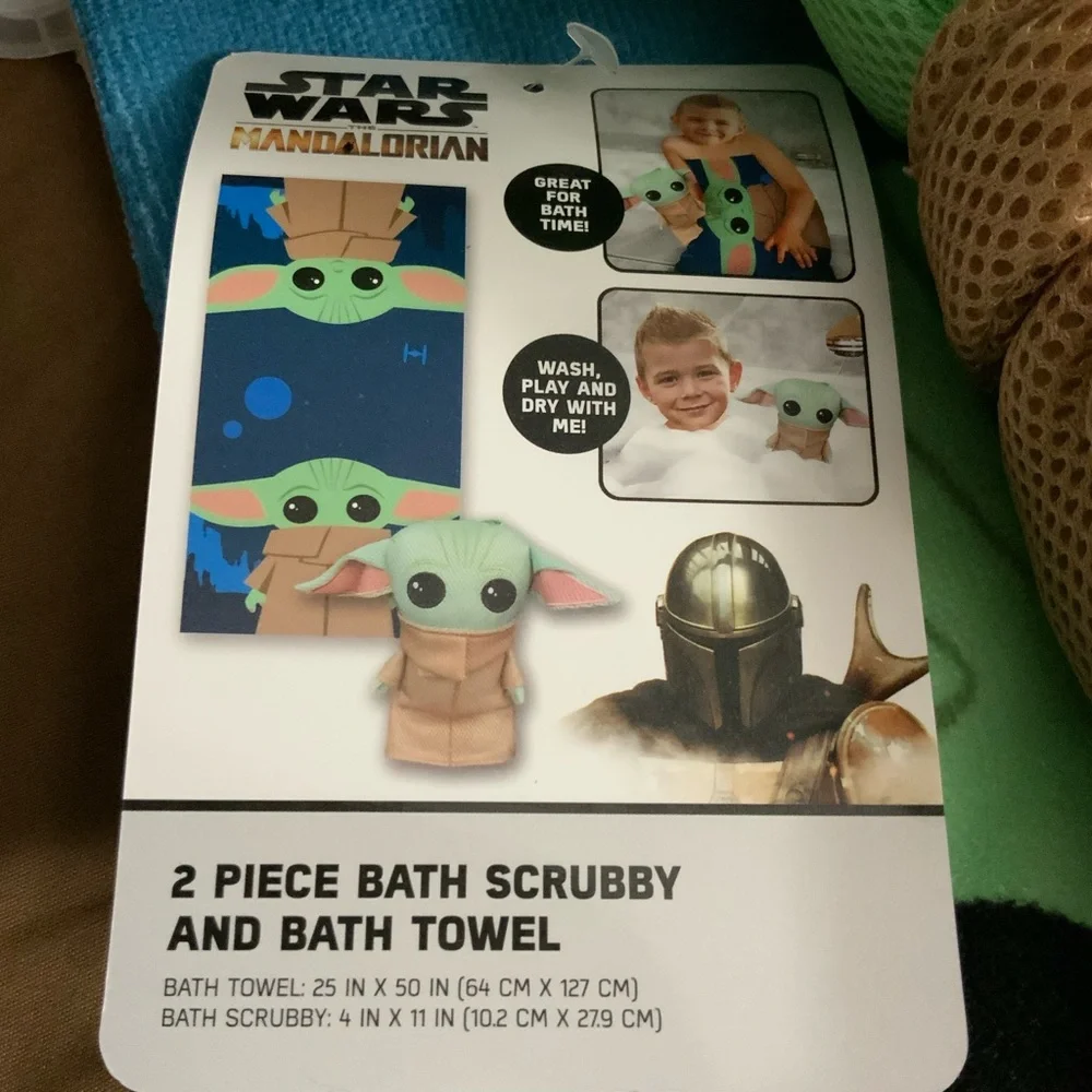 Starwars 2 Piece Bath Scrubby And Bath Towel